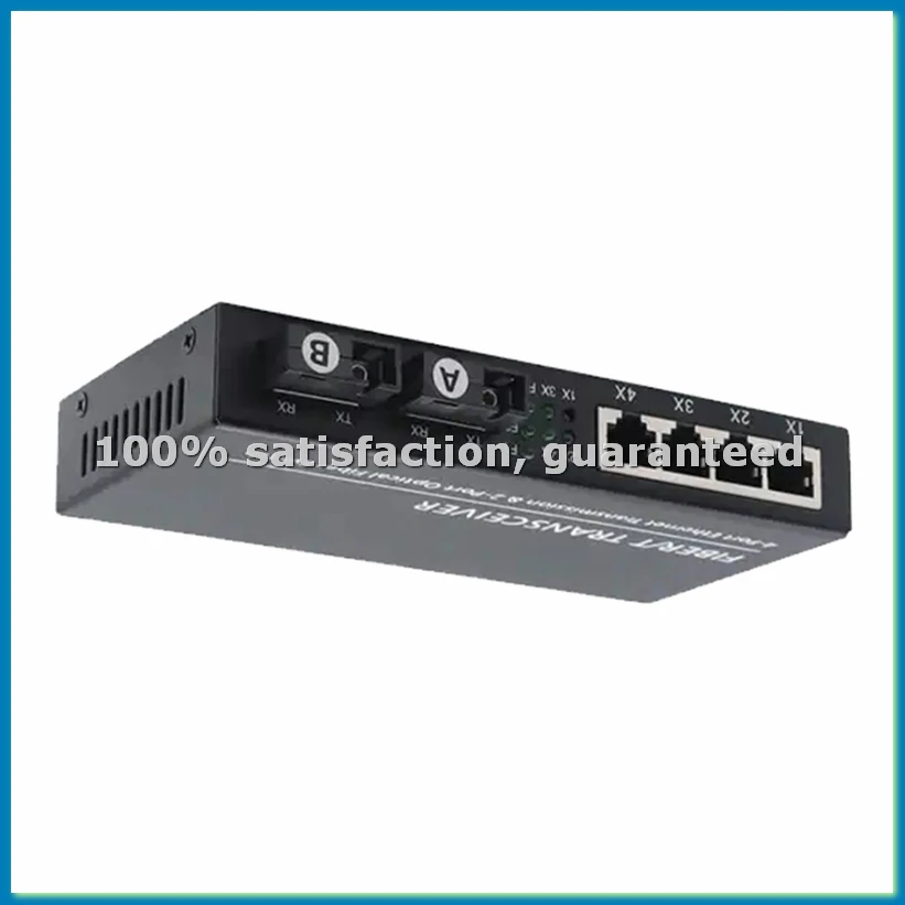 

Gigabit Ethernet Fiber Switch SC Singlemode 20KM 2 SC Fiber 4 RJ45 Port 100/1000M Fiber Optical Media Converter EU Plug-VVNB