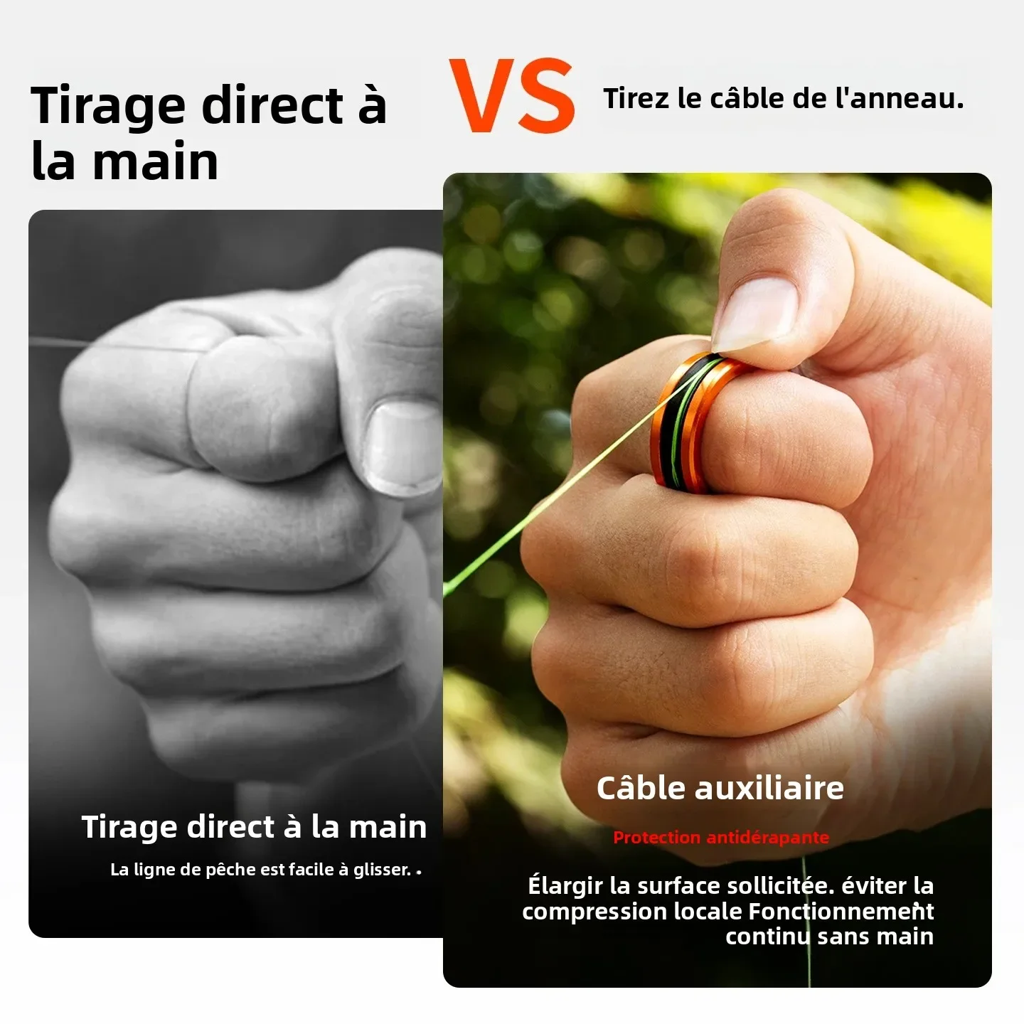 1pc/2pcs Alloy Cable Ring Fast Line Cutting Anti-slip Protect Hands/Fishing Reel Tighten the Leader Knot Fishing Tools