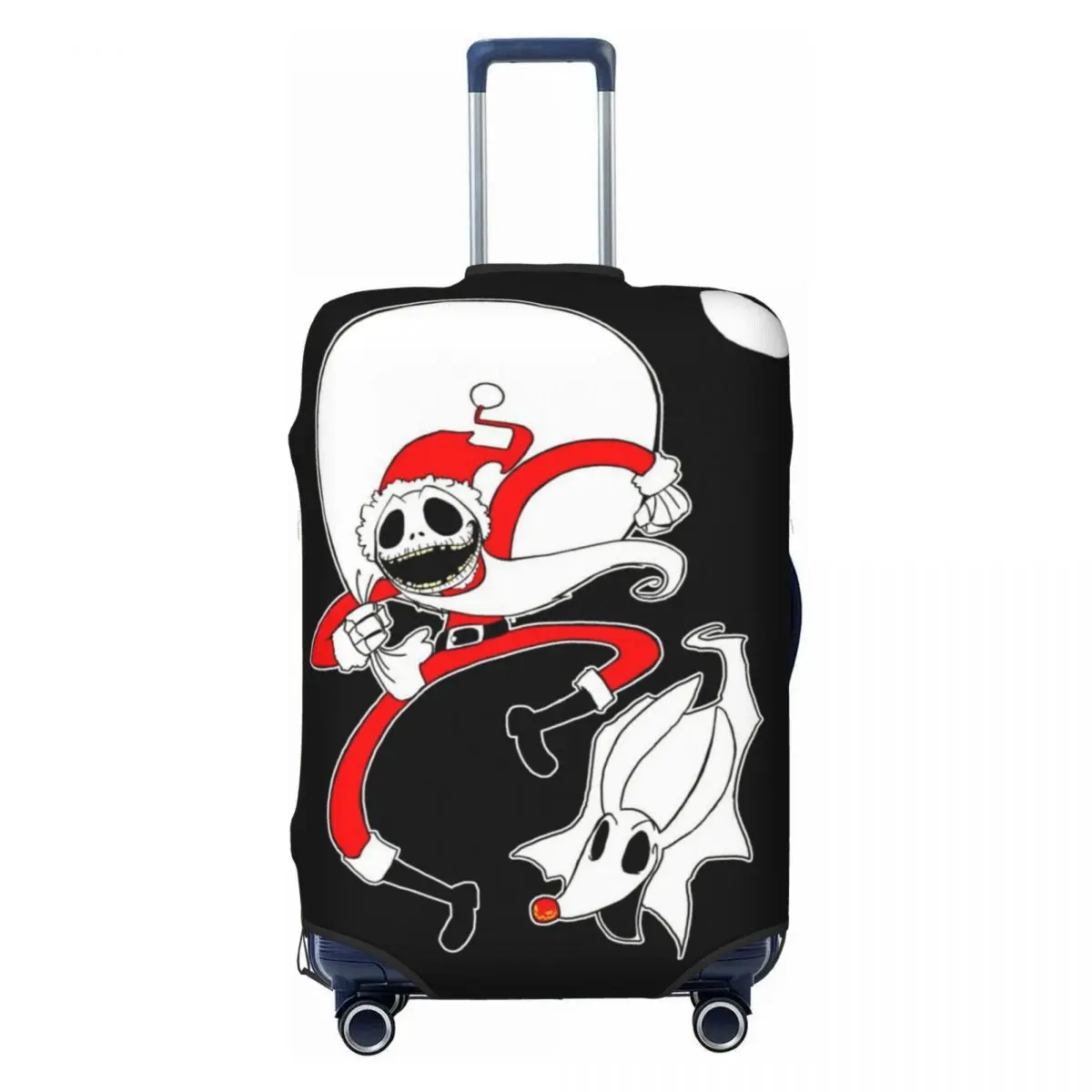 

Custom Jack Skellington Christmas Travel Luggage Cover Elastic Suitcase Cover Protector Fit 18-32 Inch
