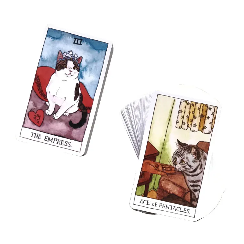 Cat Tarot Oracle Leisure entertainment games Card, family gatherings Tarot Card, board games Tarot Card PDF Guide