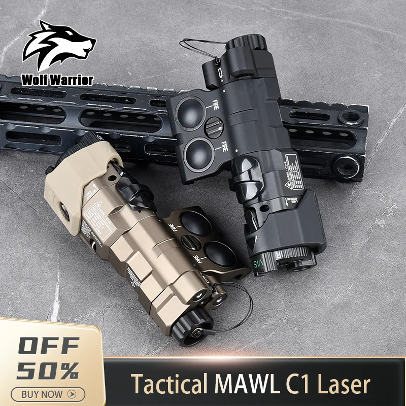 MAWL-C1 IR Night Metal Red Green Blue Dot Tactical Laser Flashlight Airsoft Visible Aiming Strobe EC2 Weapon 20MM Lamp Hunting