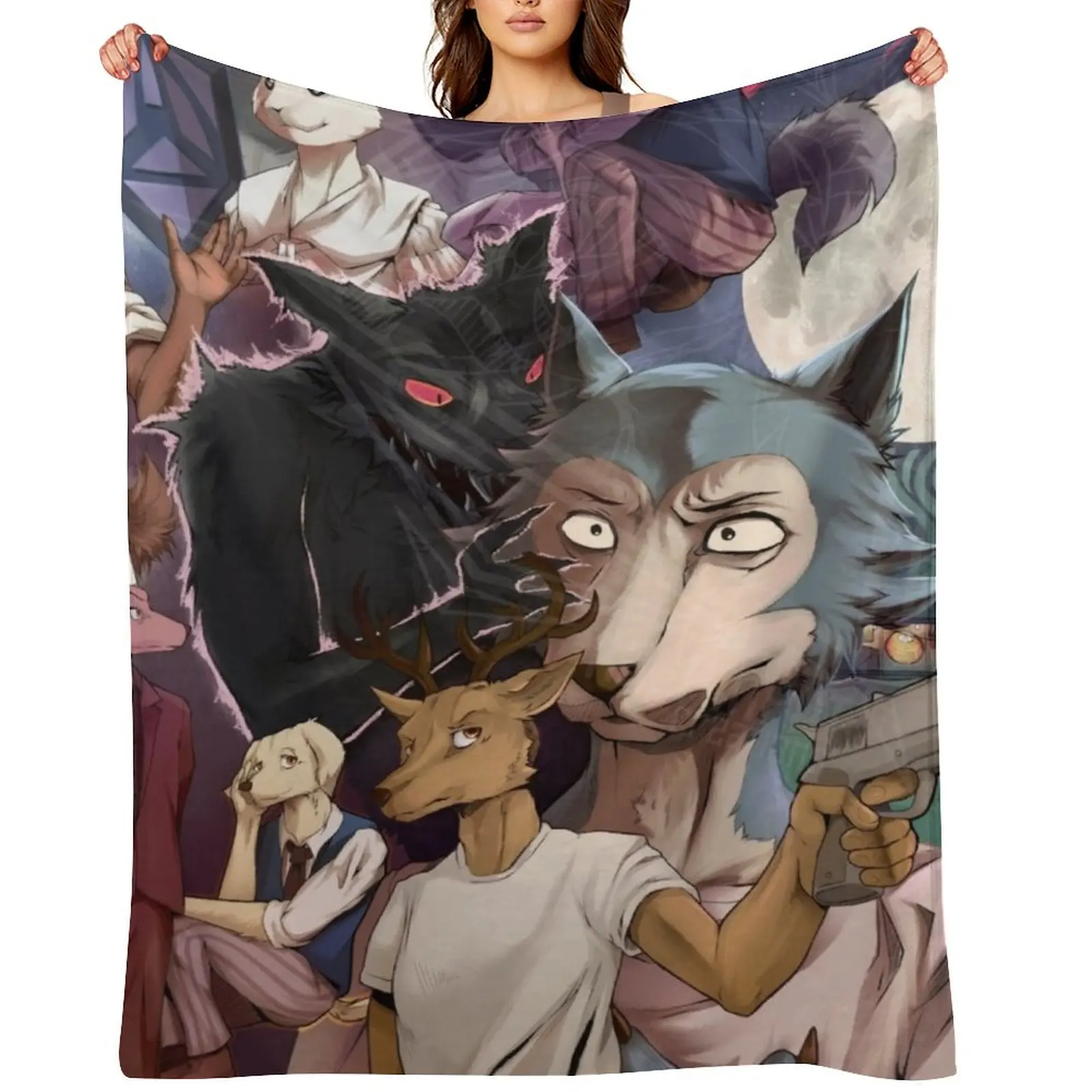 

Beastars Anime Throw Blanket Sleeping Bag Luxury St Polar christmas gifts Blankets