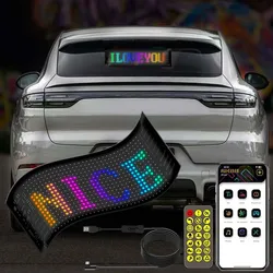 Car LED Screen Smart Pixel Panel Display APP Control Customizable DIY Text Pattern Animation Home Decoration Game Room Christmas