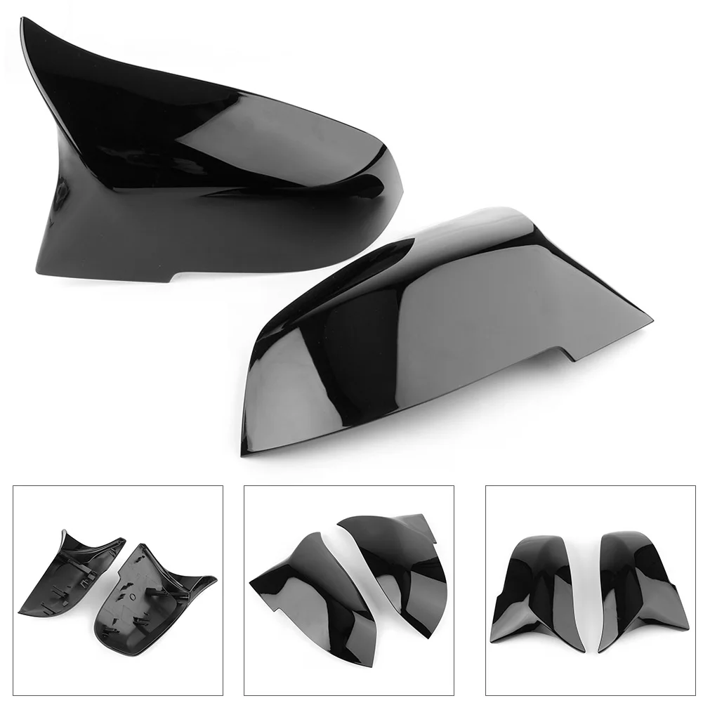 

F30 Car Rear View Side Mirror Cover Trim For BMW F20 F21 F31 F32 F34 F36 X1 E84 F87 M2 Glossy Black ABS Plastic Car Accessories