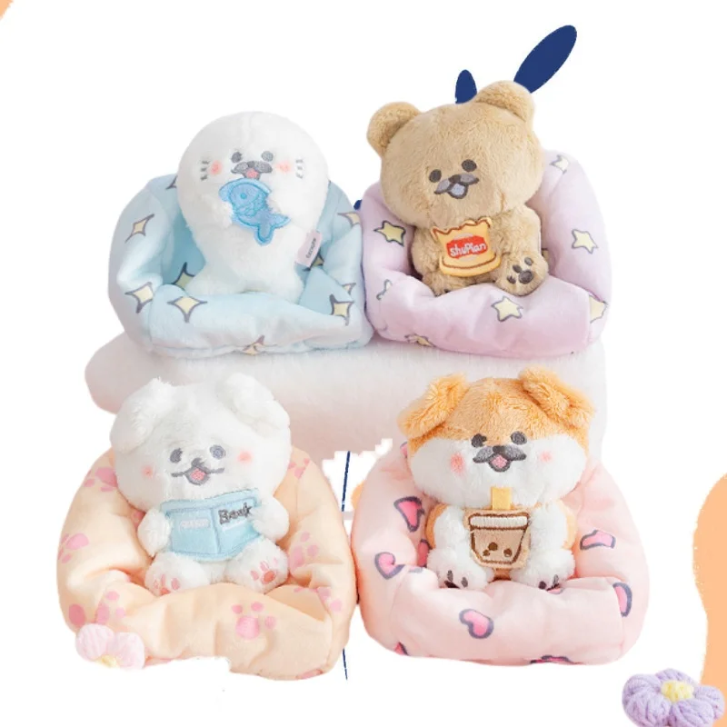 

Miniso мультфильм диван животное плюшевая игрушка наполнитель печать украшение рабочего стола и игрушка для снятия стресса подарки на день рождения кукла