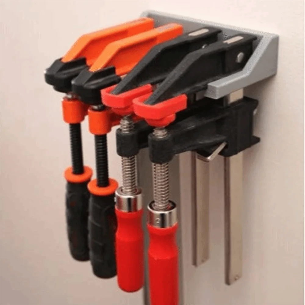 Can Store 4 Heavy-Duty F-Clamps Heavy-Duty F-Clamps Rack Sturdy Structure Tool Set Storage And Organization Tools