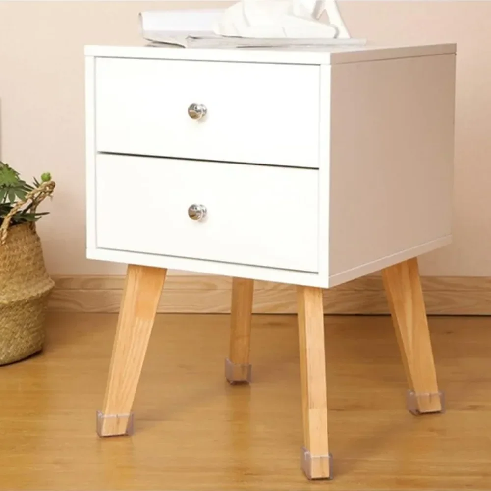 New Reduces Noise, Allows for Free Movement Rectangular Silicone Chair Leg Protector Prevents Floor Scratches 16 Pcs