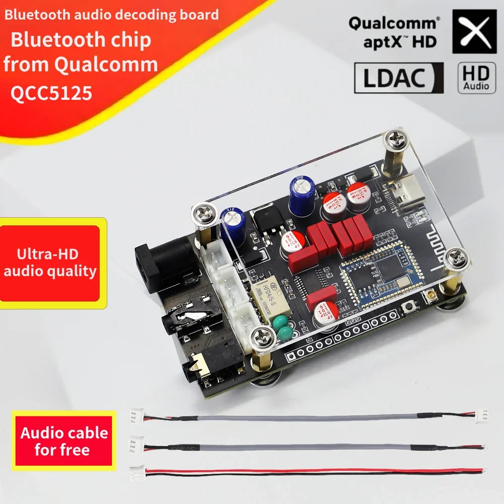 Bluetooth 5.1 QCC5125 LA02 Fever Level Lossless Decoding Board APTX LDAC Lossless High-Definition Sound Quality 96KHZ/32BIT