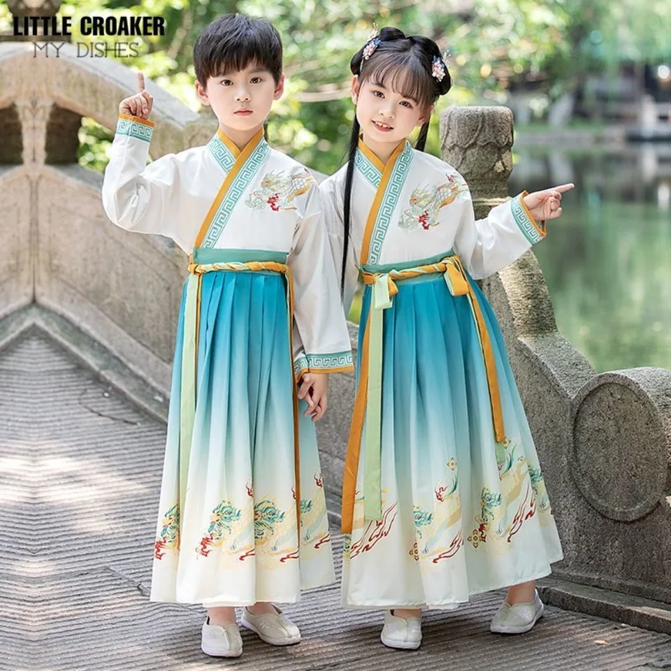 Vestido Hanfu Infantil – Traje Tradicional Chino Para Niña, Ideal Para Bailes Y Actuaciones