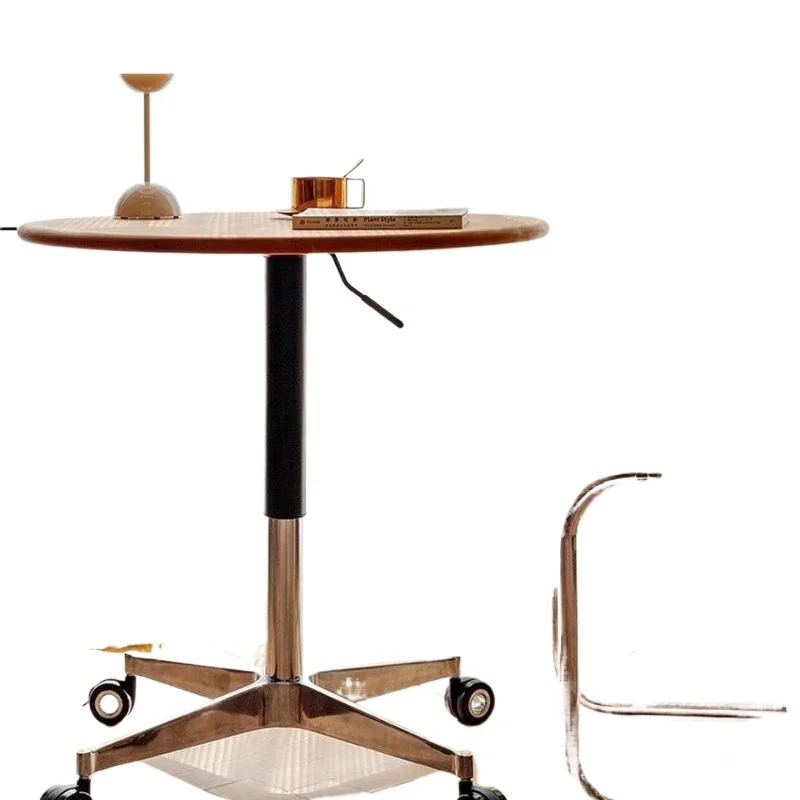 خشب الكرز في أمريكا الشمالية، طاولة قهوة متحركة، طاولة جانبية للرفع، طاولة مربعة صغيرة من خشب الجوز، خشب متين مستدير بجوار السرير