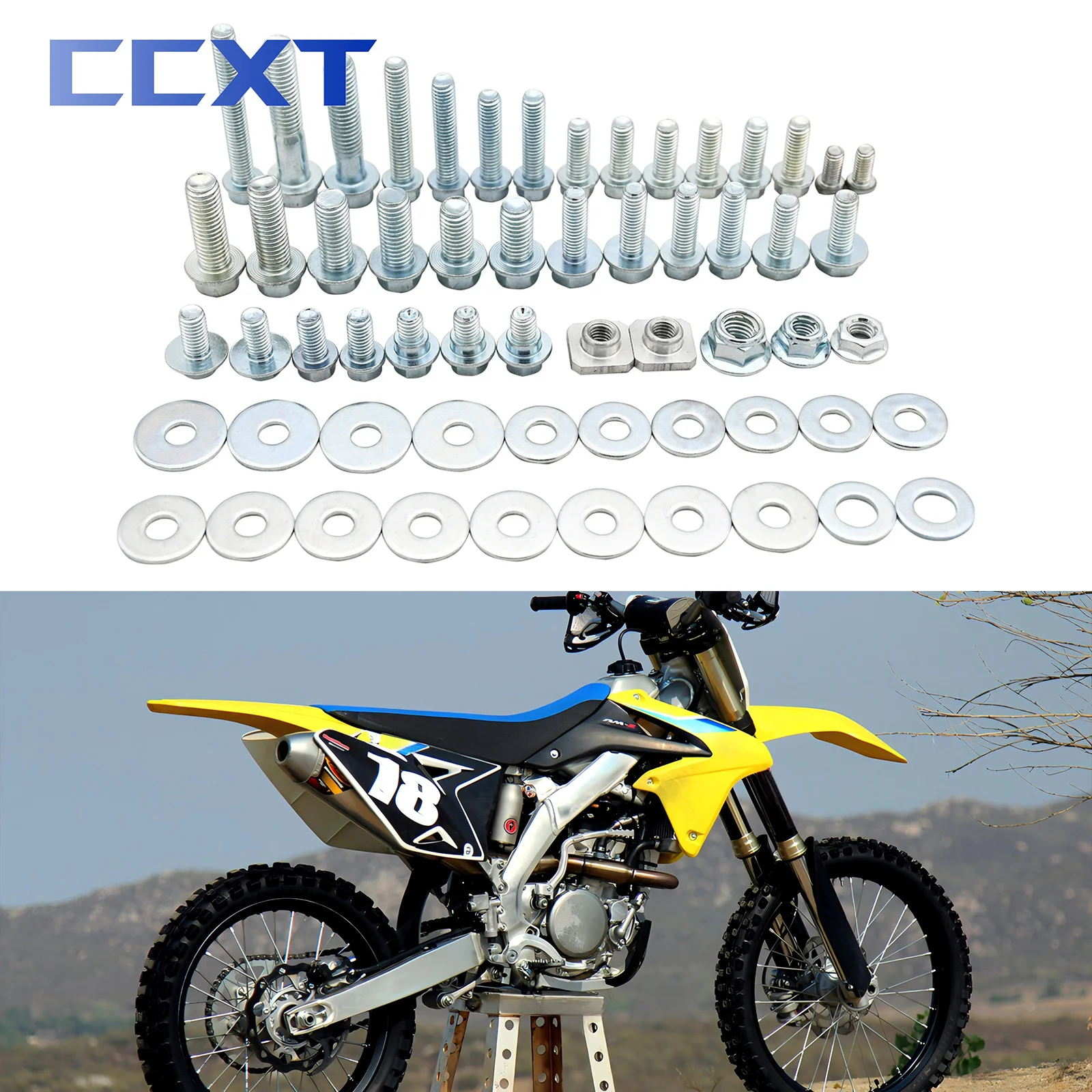 For RM125 RM150 RM250 RMZ125 RMZ150 RMZ250 Motorcycles Fairing Fender Screw Bolt Kit Fastener Set For Suzuki RM RMZ RMX 125-500