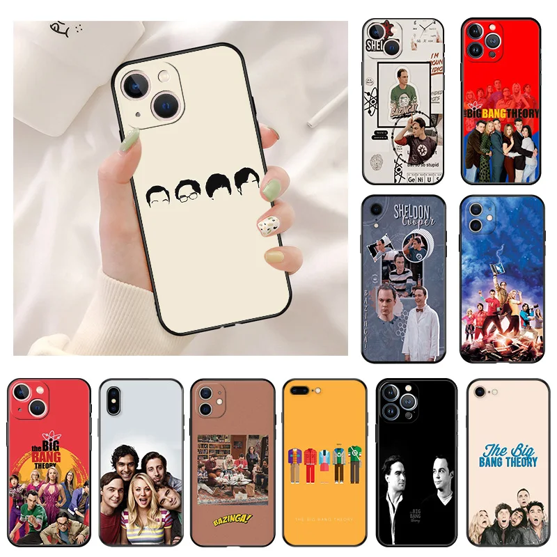 The Big Bang Theory Silicone Black Phone Cases for iphone 15ProMax 14 13 12 11 15 Pro Max Mini 7 8 Plus XS X XR SE Cover