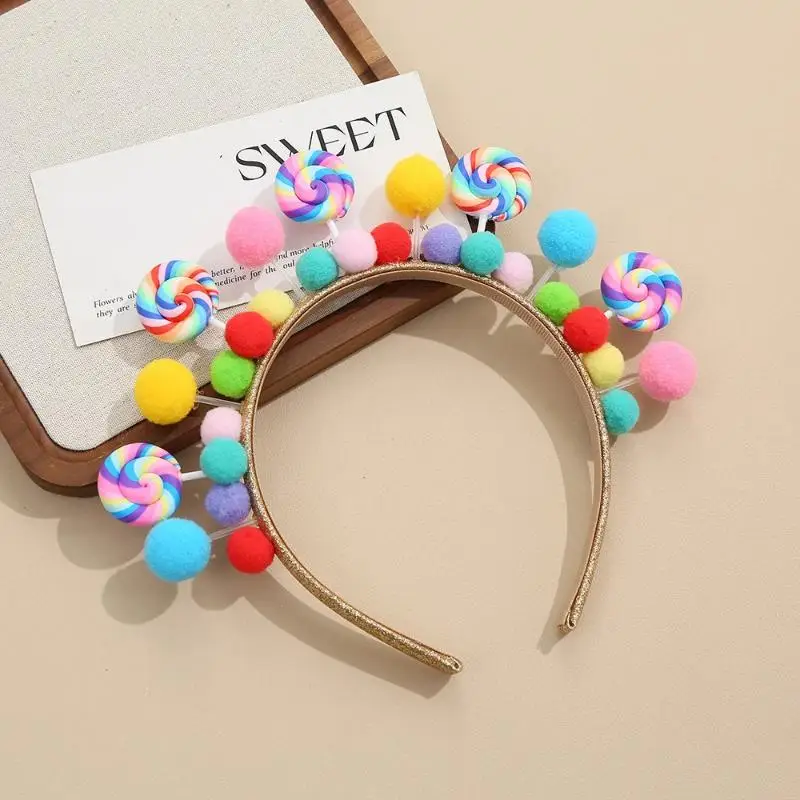 

New New Cartoon Lollipop Hairband Sweet Candy Hairband Girly Heart Princess Hair Accessories