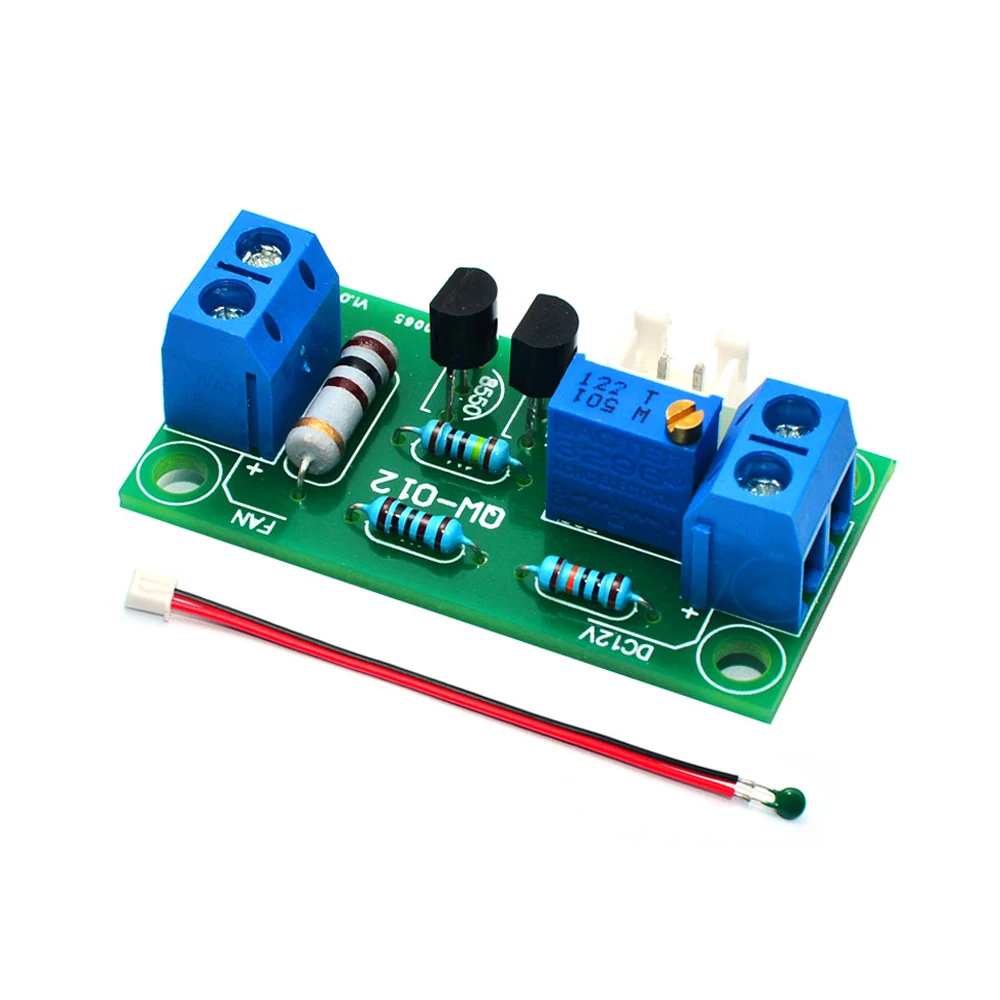 

DC 12V Fan Temperature Control Board Fan Speed Regulation Module Computer Cooling Mute Multi Function Speed Controller Module