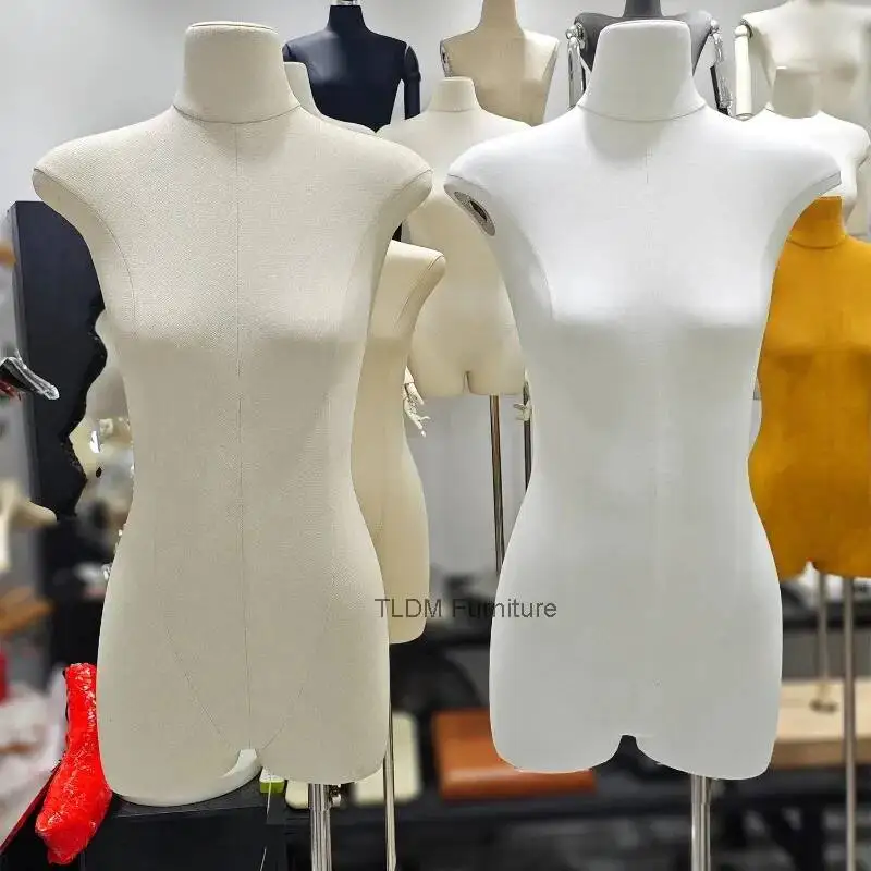 

Women's Clothing Half-Body Mannequin Slim Female Mannequin, Korean Style Flat Body Torso for Boutique and Window Display JT40M