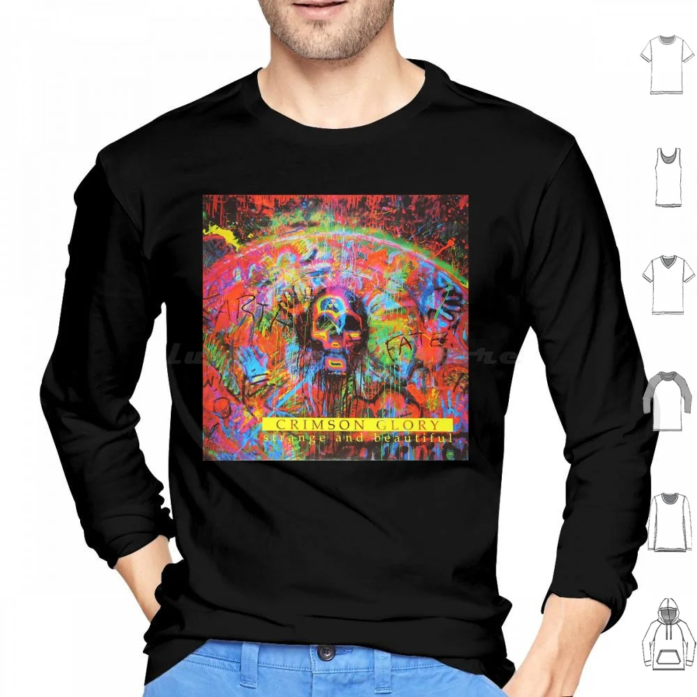 Crimson Glory-Strange And Beautiful Album 1991 Sudaderas con capucha de manga larga Crimson Glory American Heavy Metal Band