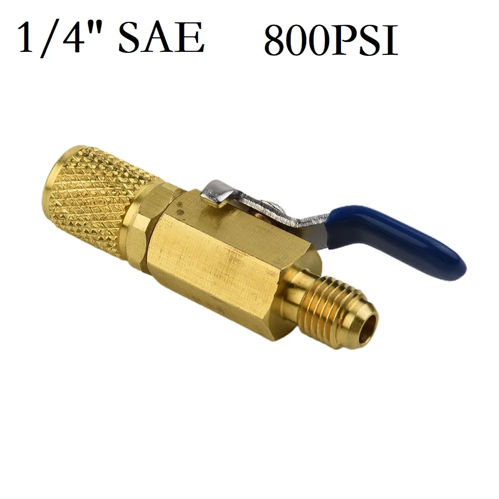 Hose Barb Straight Ball Valves 1PCS For HVAC 1 4 AC Part Random Color Replace Accessories For A C Charging Hoses
