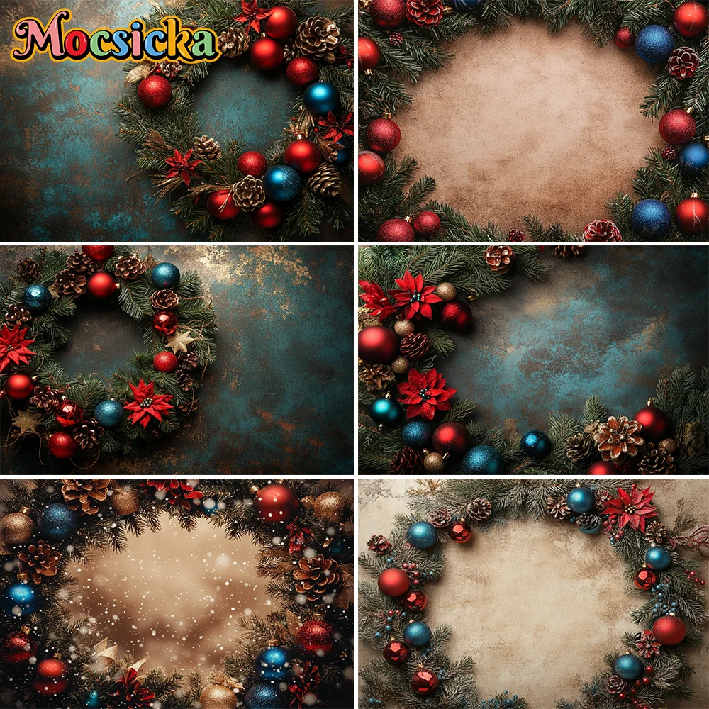 

Snow Globe Christmas Backgrounds Winter Field Snowflake Pine Gifts Photozone Backdrops Children's Photo Studio Supplies