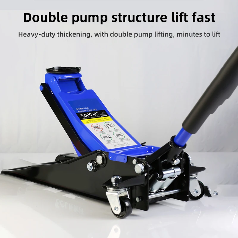 3T Hydraulic Floor Lifting Jack Car Tire Changing Small Cargo Off-road SUV Sedan Car Lifting 2.5 Tons Ultra-low Horizontal Jack