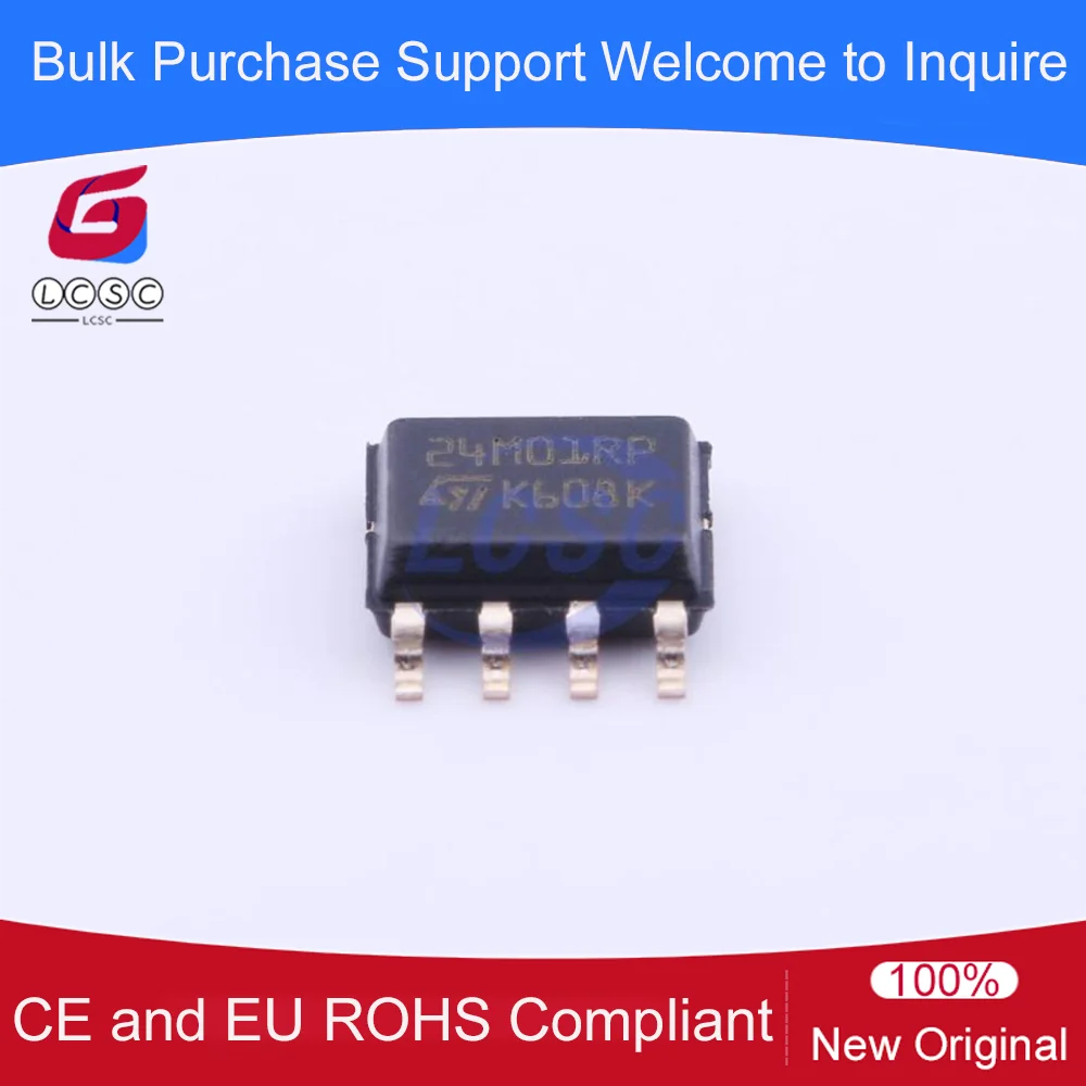 

M24M01-RMN6TP 24M01RP 1Mbit 1.8V~5.5V 1MHz I2C SOIC-8 Memory IC Integrated Circuits 10Pcs/Pack