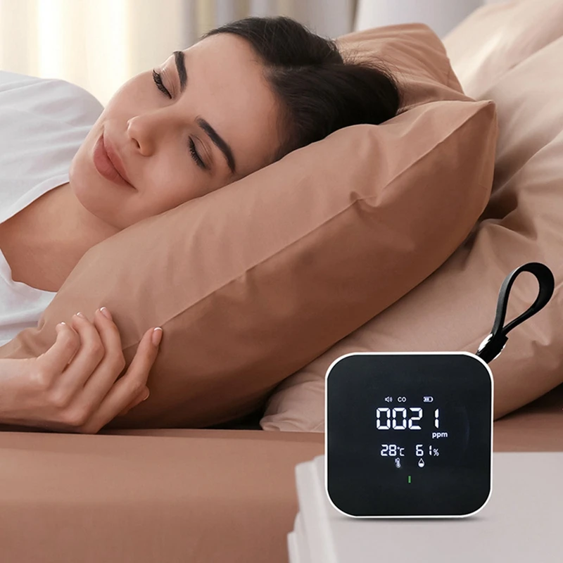 3 In 1 Carbon Monoxide Tester Indoor Air Quality Meter Detects CO Temperature Humidity For Kitchen Camping Dining Room