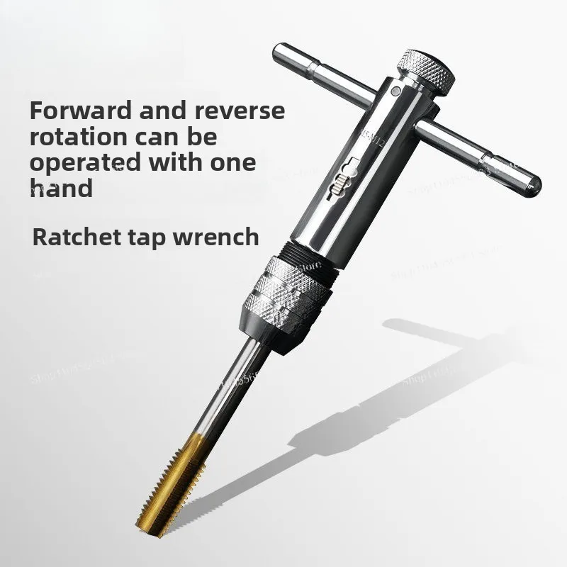 Adjustable Tap Wrench Winch Ratchet Tapping Wrench Extended Tap Tapping Device Chuck Holder Manual