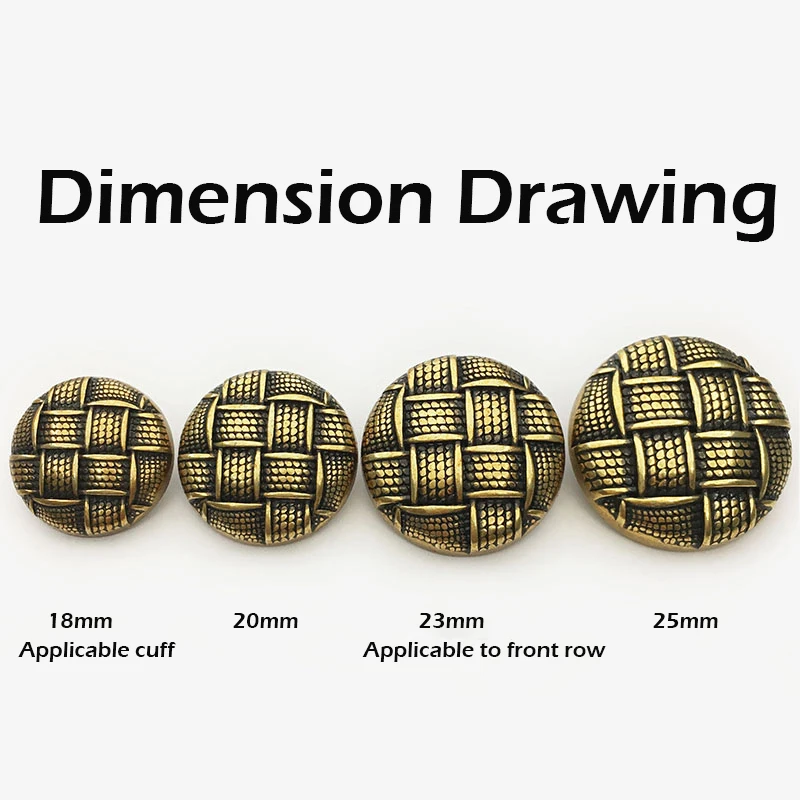 10 stücke 18-25mm Metall Tasten für Kleidung Mode Nähen Taste Jacke Zubehör Material Mesh Oberfläche Männer Mantel kleid Schnalle – Detail 4