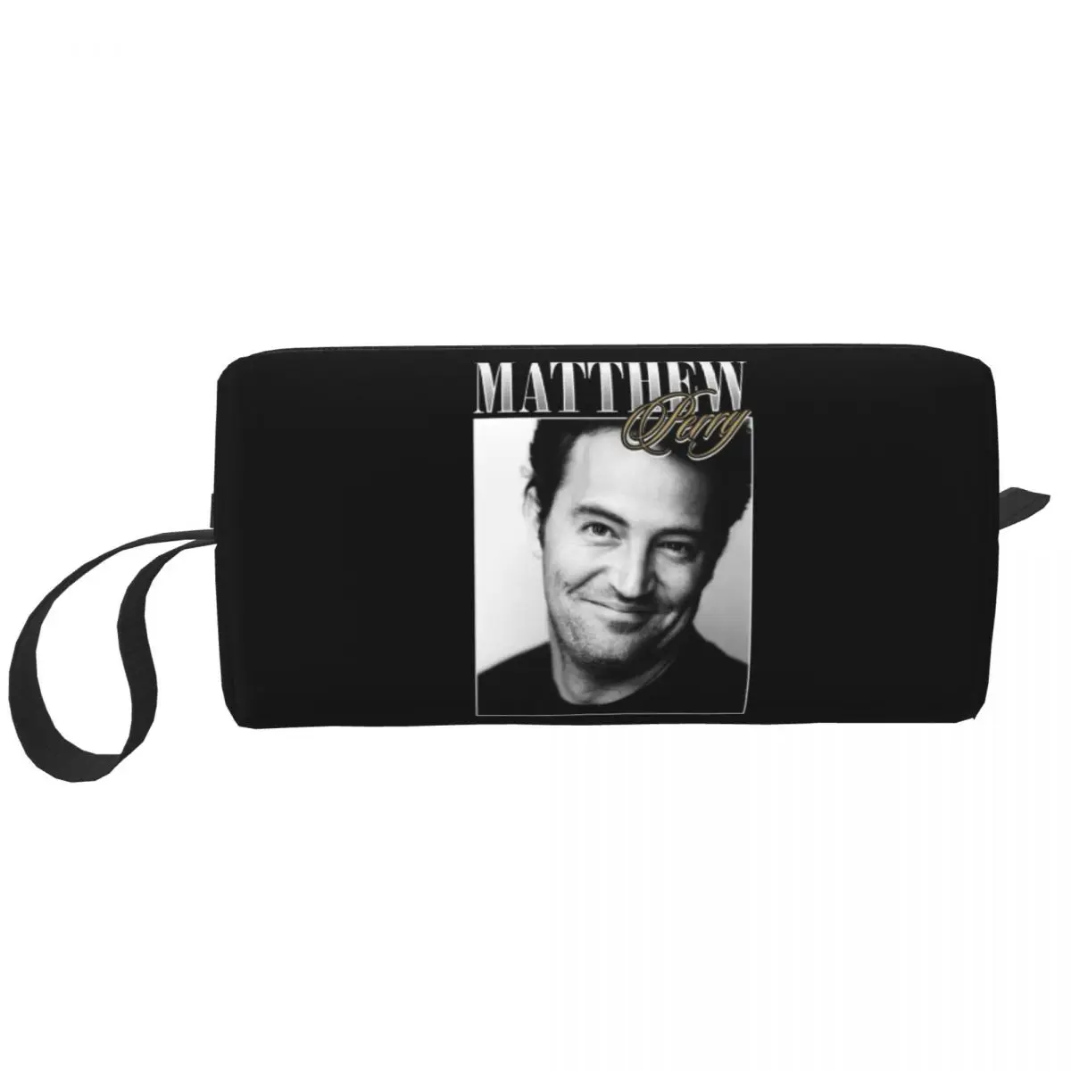 Matthew Perry Homage Cosmetic Bag for Women Makeup Bags Chandler Bing Travel Waterproof Toiletry Bag Organizer Pouch