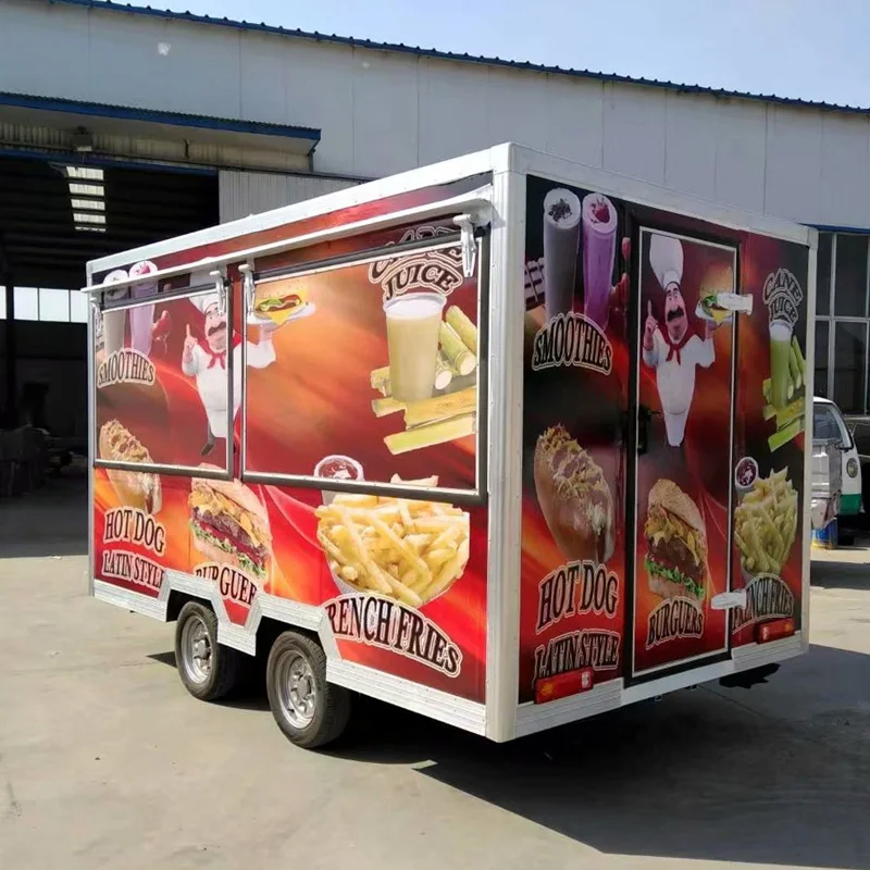 New Design Towing Street Food Trailer With Full Kitchen