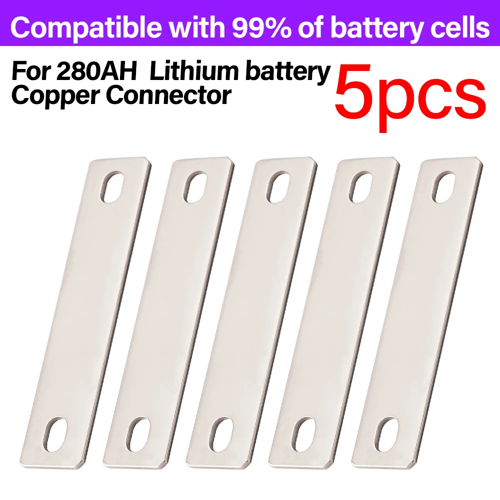 

﻿ 1/3/5/7/15 pcs 72mm Hole Distance Lithium Battery Connection Piece Copper Nickel Plating 280A For Lithium battery Current