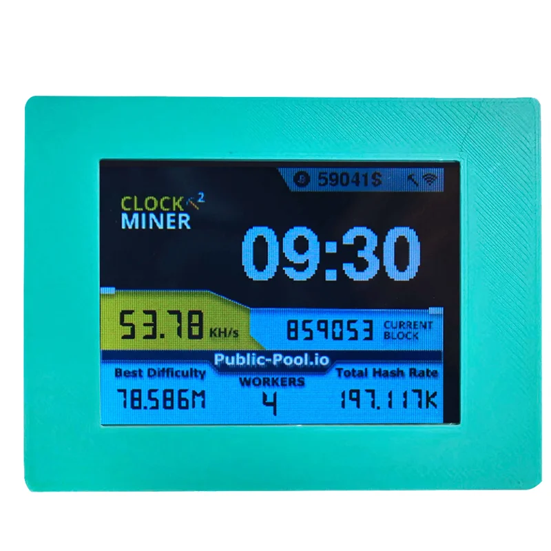 Nerdminer V2 Miner 56KH/S 2.8 بوصة شاشة الكريستال السائل BTC اليانصيب مينر بيتكوين سولو مينر Nerd مينر أ