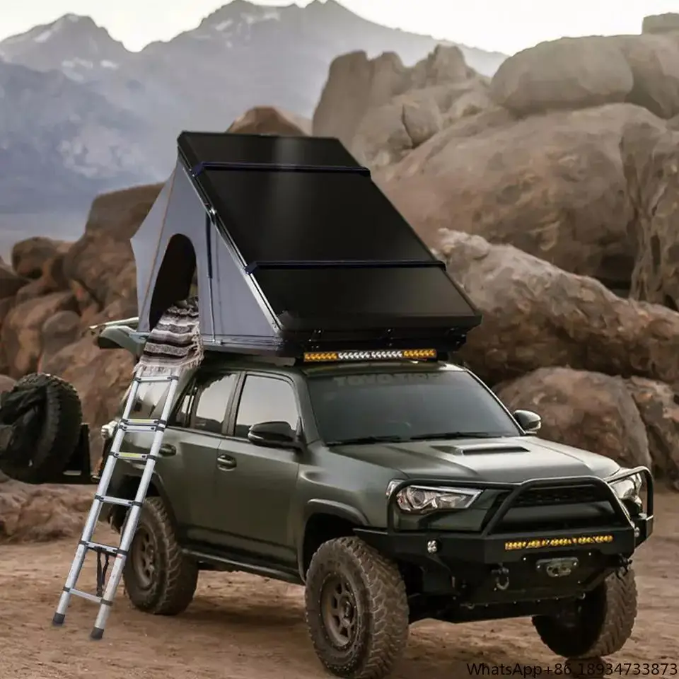 diagonal style 1-2 person aluminum pop up car roof tent small mini rooftop tent for jeep