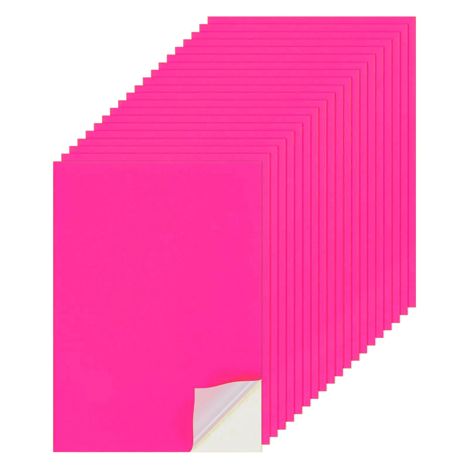 A4 Fluorescent Vinyl Sticker Paper Printable Handwritten for Office Home Party Craft Durable Colorful Quality Printing Paper