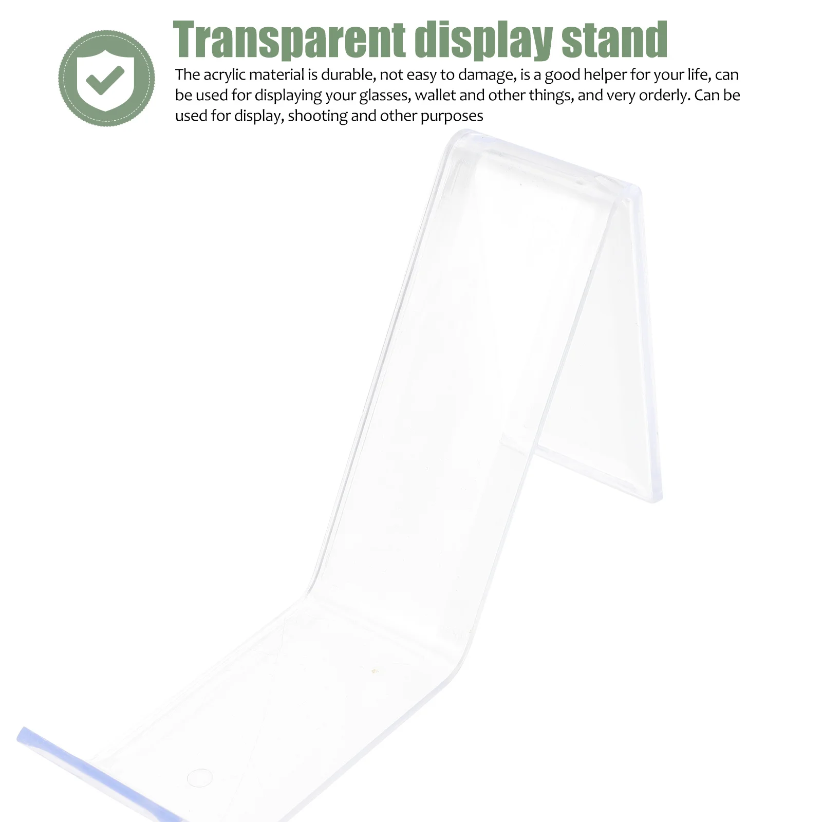 

10Pcs Acrylic Display Stand Compact Purse Organizer for Glasses Wallet Mobile Phone Retail Display Holder Clear