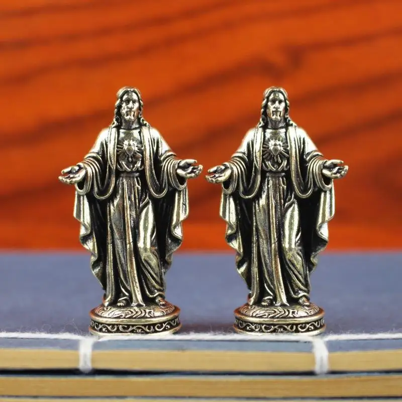 Statue de Dieu en laiton faite à la main, décoration de bureau vintage, artisanat créatif transfrontalier, figurine en cuivre, ornement 2024