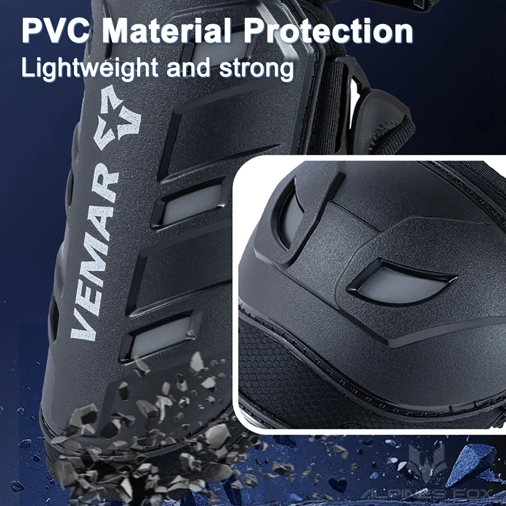 VEMAR New 4Pcs/Set Motorcycle Kneepad Moto Elbow Knee Pads Breathable Motocross Racing Protective Gear Protector Guards Kit