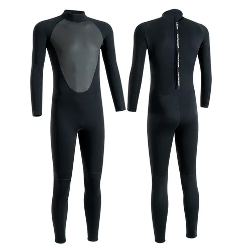 Trajes de neopreno de 3MM para hombre, trajes completos de neopreno para buceo, surf, natación, agua fría, mantiene el calor, cremallera, deportes acuáticos, traje de buzo completo