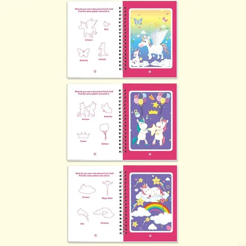 D7YD 6 stuks magisch waterdrapping boek Ontkenningsspeelgoed kunstspeelgoed voor kinderen peuters
