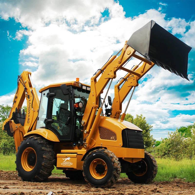 High Quality China LW15-10 CE/EPA 4X4 Mini Tractor Backhoe Excavator Loader Multifunctional 1Ton Backhoe Loaders Customized Sale