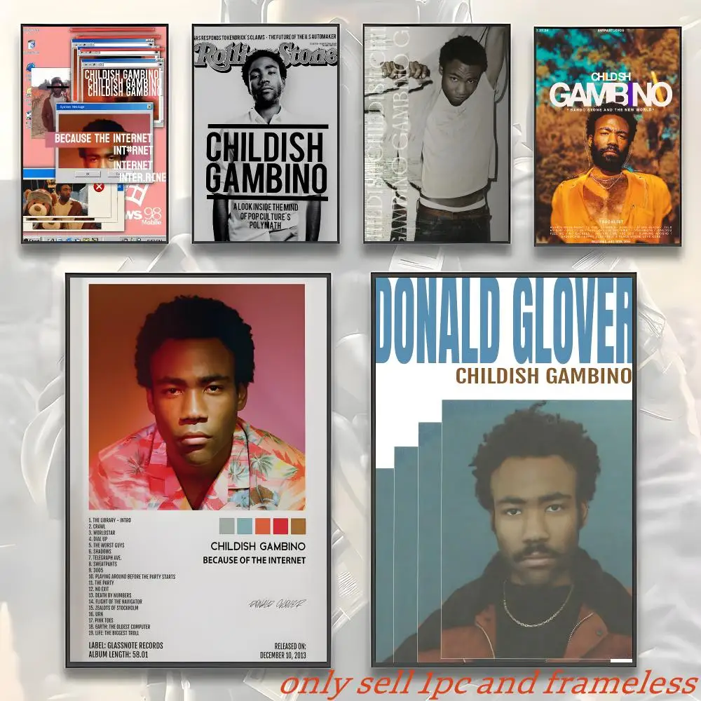Rapper Singer D-Donald Glover Poster HD Poster Wall Art interior Hallway Home Decoration Holiday Gifts