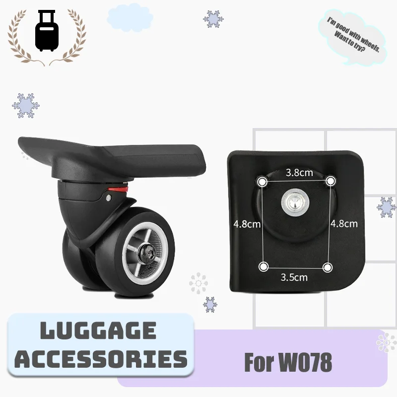 

For W078 Universal Replacement Luggage Wheels - Fits Most Luggage Accessories Heavy-Duty Durable 360-Degree Swivel Castors