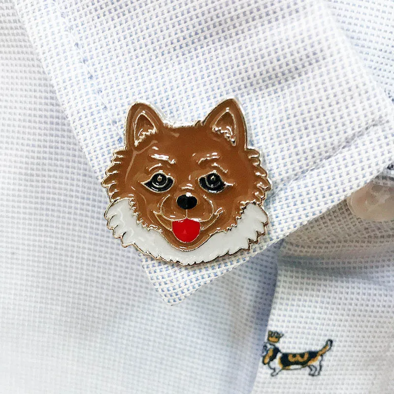 Dog Brooch Pet Puppy Corgi Bichon Poodle Samoyed Bulldog Husky Pug Schnauzer Enamel Pins Multiple Accessories Button Badge