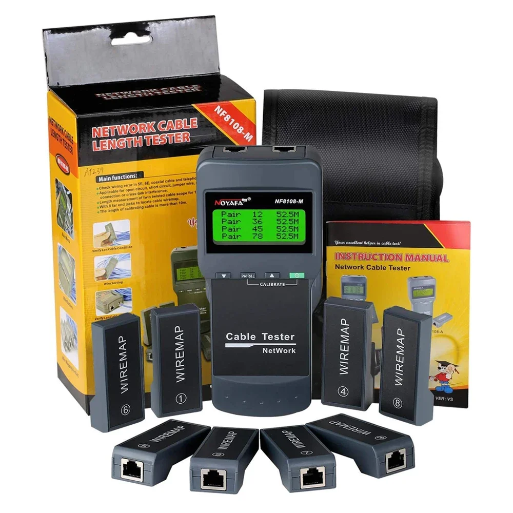 Imagem -06 - Noyafa-internet Cabo Tester Cabo Tracker Display Lcd Medir Comprimento Ferramenta de Rede Multifuncional Nf8108m a