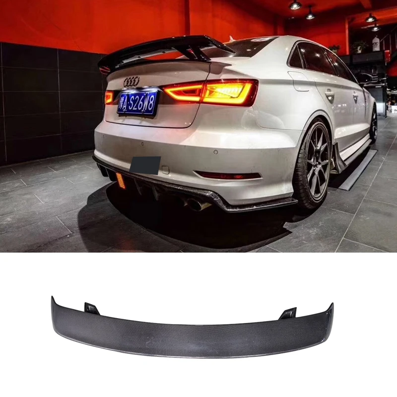 Rear Trunk Spoiler For Audi TT TTRS A3 A4 S3 A5 S5 RS7 S4 RS3 A6 A7 Carbon Fiber / FRP Black Rear Trunk Spoiler Boot Lip Wings