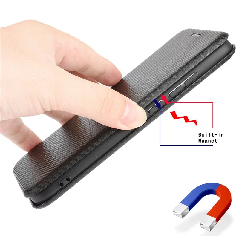 for Samsung Galaxy S26 S25 S24 S23 FE S22 A53 A32 A82 A52S S21 Note 20 Ultra Plus S20 Case Carbon Fiber Flip Magnet Holder Cover