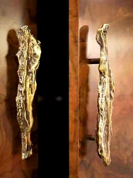 1PC Brass Door Handles Glass Doors Wooden Doors Brass Vintage French Door Handles for Interior Doors Single Sided Installation