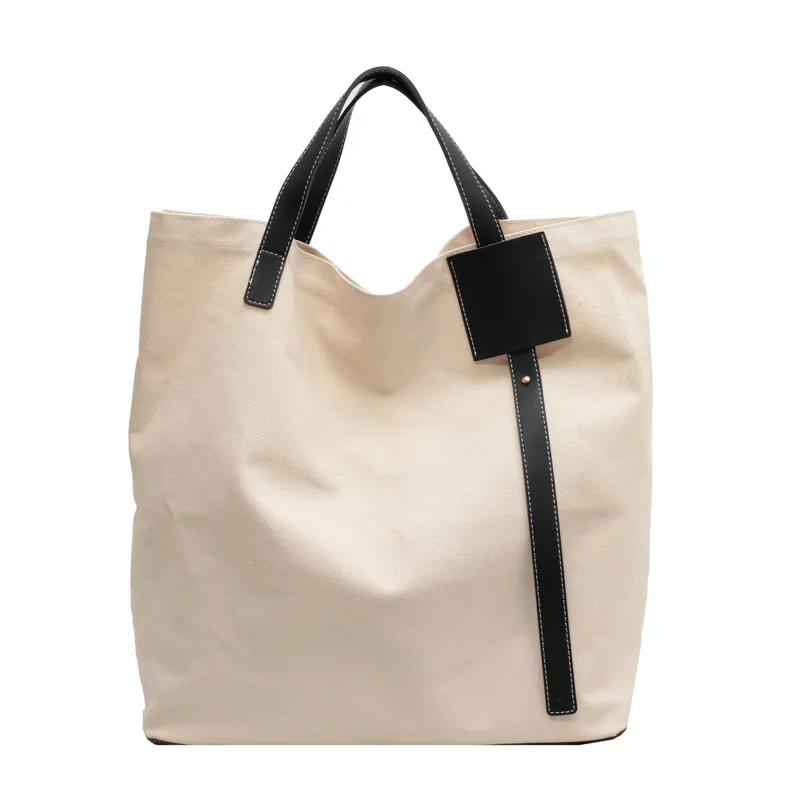 Tote Bag Women  New Color Scheme Design Large Capacity Canvas Bucket One Shoulder Underarm Bags Commuting Handbag Female
