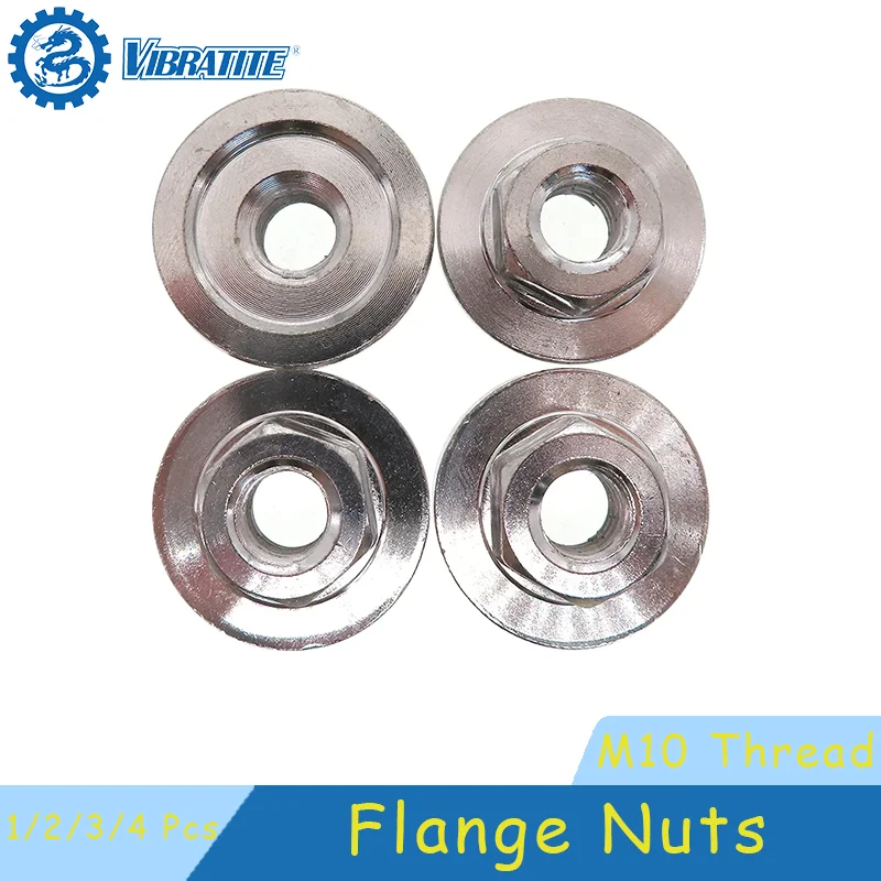 1/2/3/4 Pcs Flange Nuts M10 Thread Hex Locknut Locking Stop Fastener Nut for 100 Type Angle Grinder Diamond Disc Grinding Disc