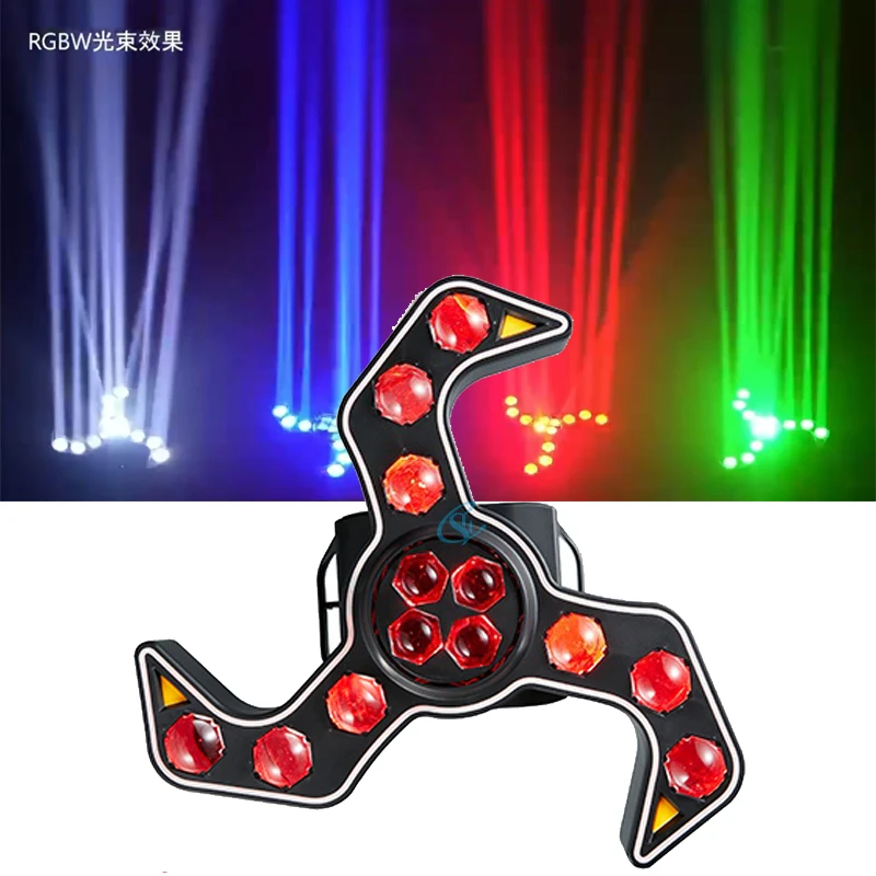

Newest 120W RGBW Beam Moving Head Light With Colorful LED Strip Golden Strobe Stage Effect Lighting for DJ Disco Concert Party