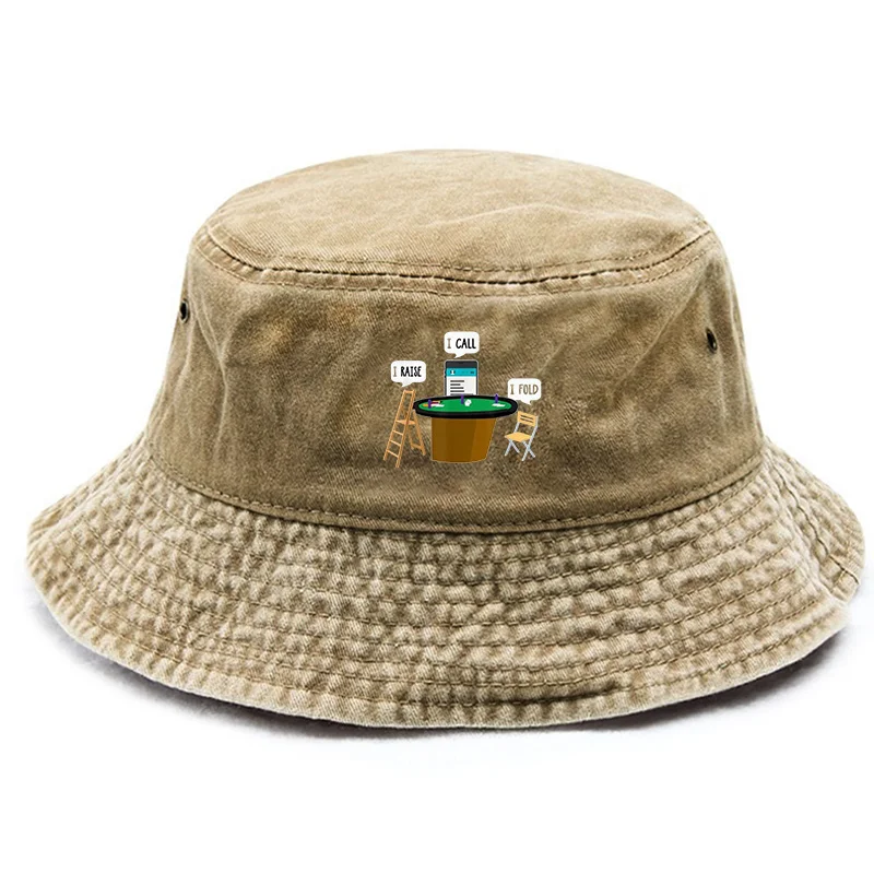 1pc Vintage Washed Bucket Hat- 